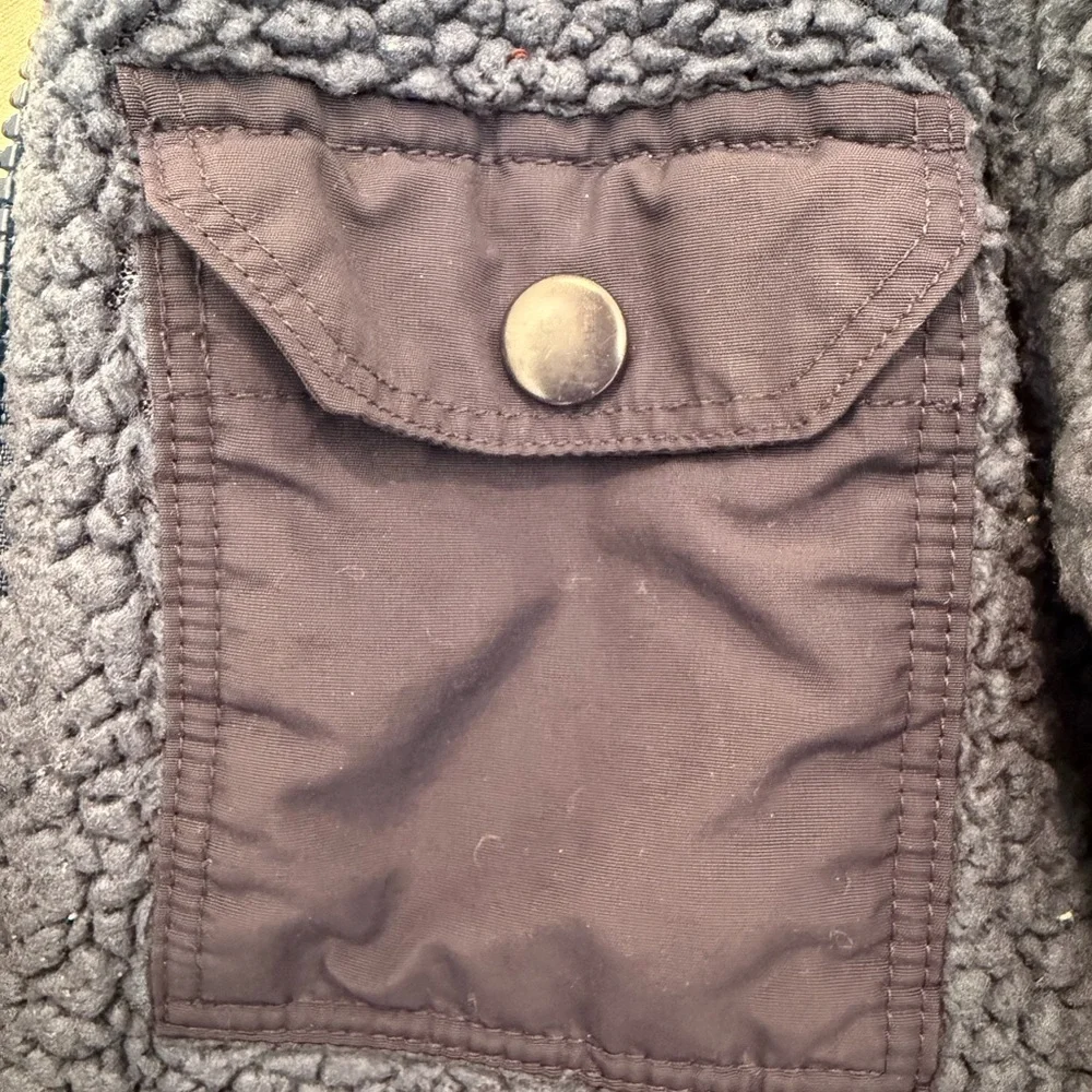 Tucker + Tate Navy Sherpa Fleece Jacket Boys Size 6 Full Zip Cozy Winter